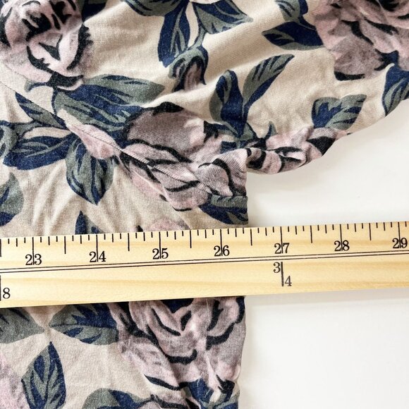 LOGO Lori Goldstein Rose Floral Long Sleeve Shirt Jersey Knit - Size 2X - Picture 5 of 6